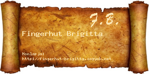 Fingerhut Brigitta névjegykártya